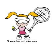 Tennis girl cartoon. Free cliparts
