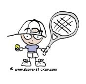 Tennis player cartoon clipart